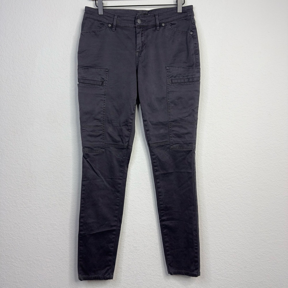 PrAna Pants Womens 6 Grey Cargo Slim Fit Outdoor Hiking Camping Utility Gorpcore